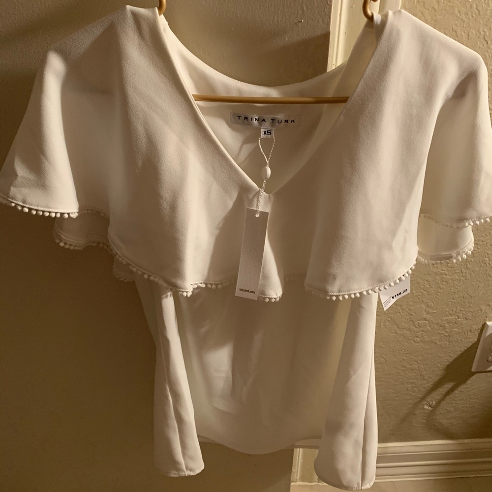 White Trina Turk Blouse